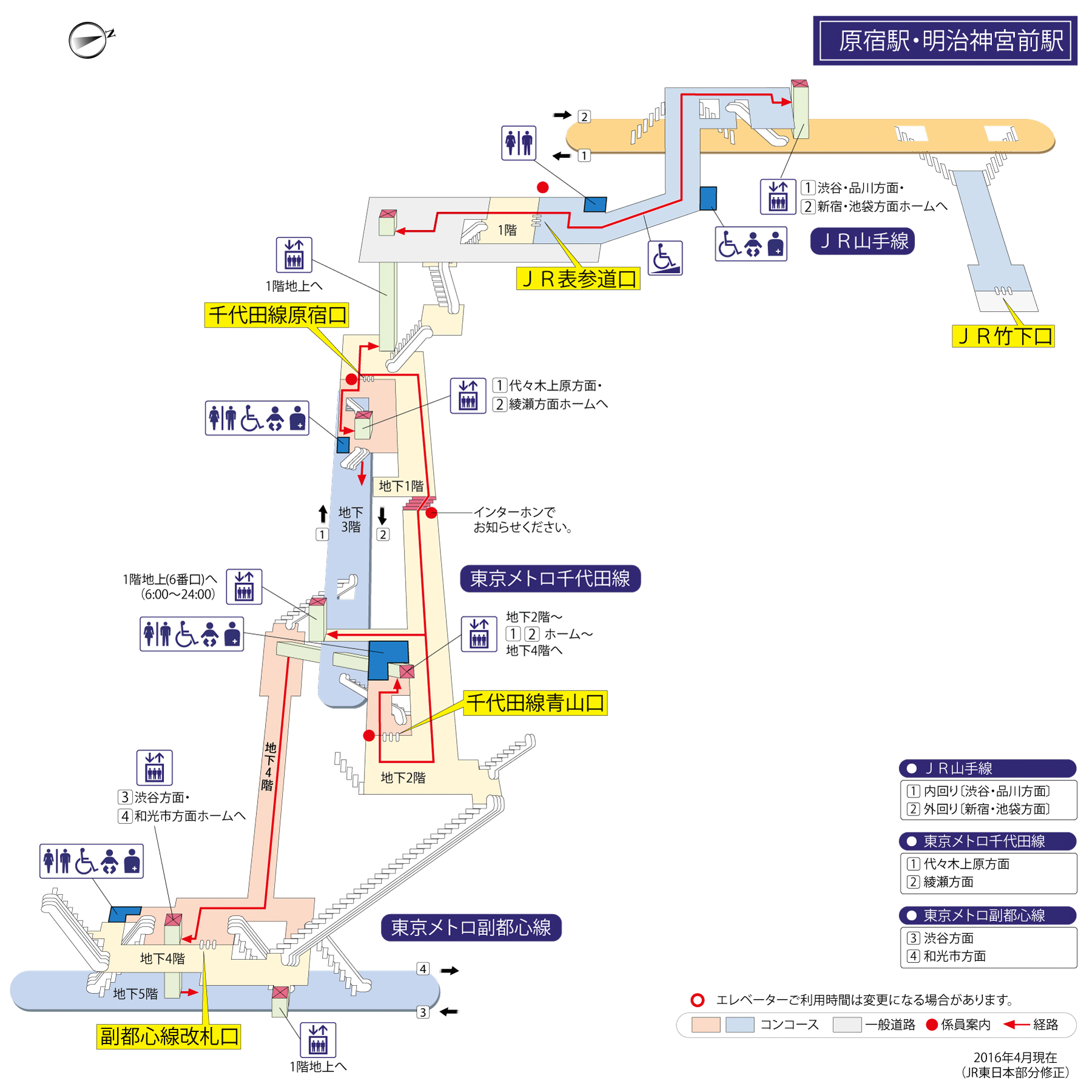 神宮前 駅 明治 構内図